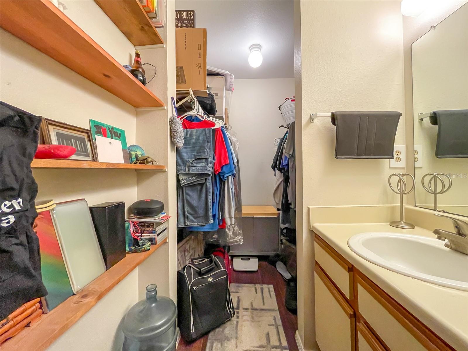 Primary bathroom and walk-in closet