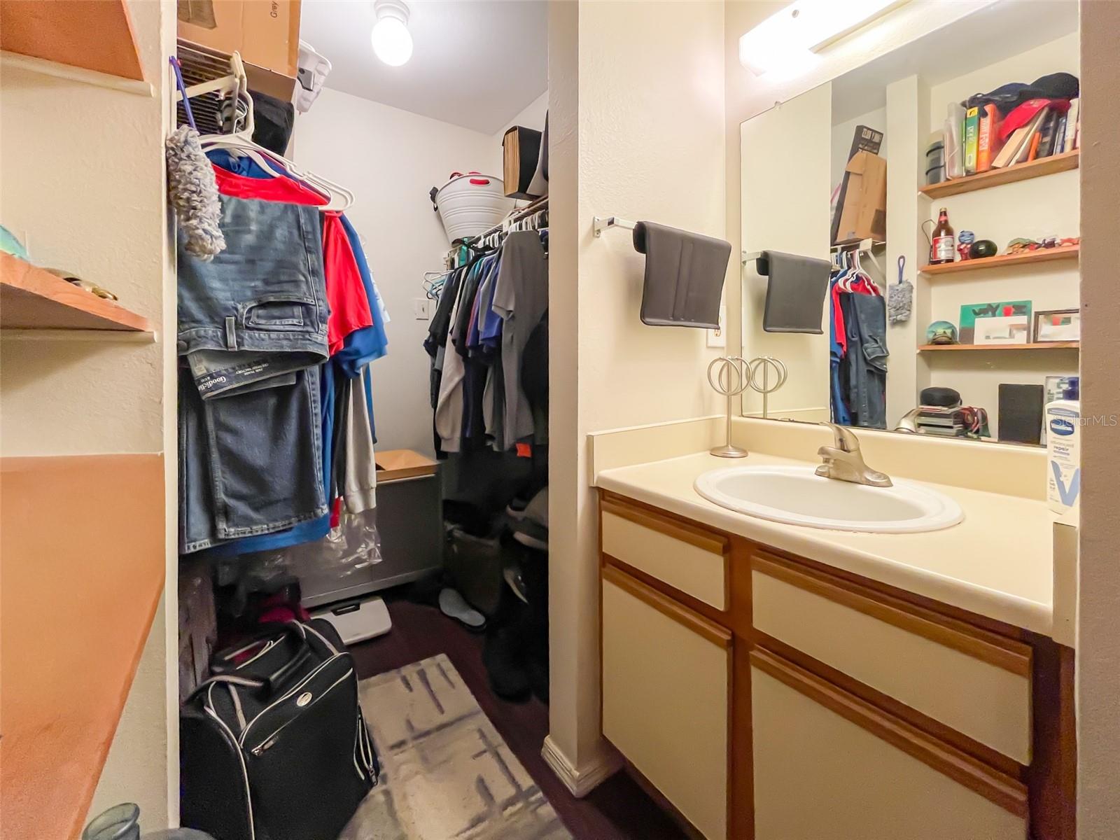 Primary Bath and walk in closet