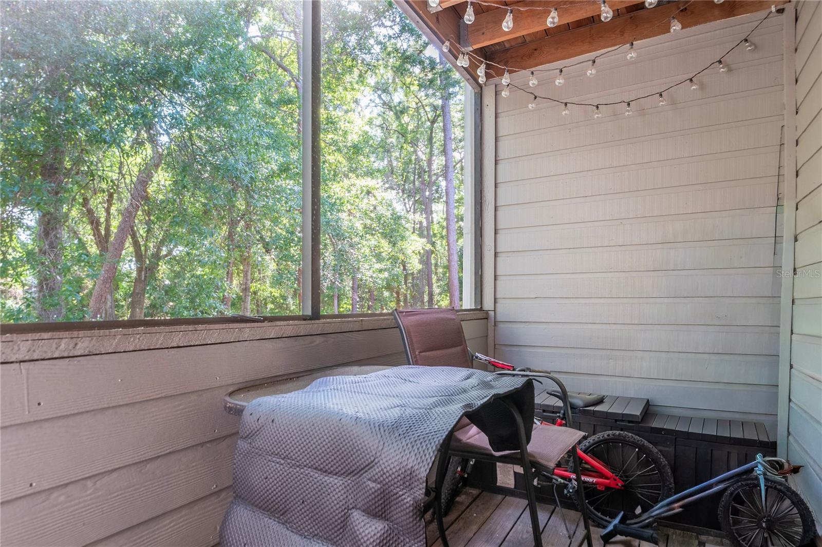 Private screened porch
