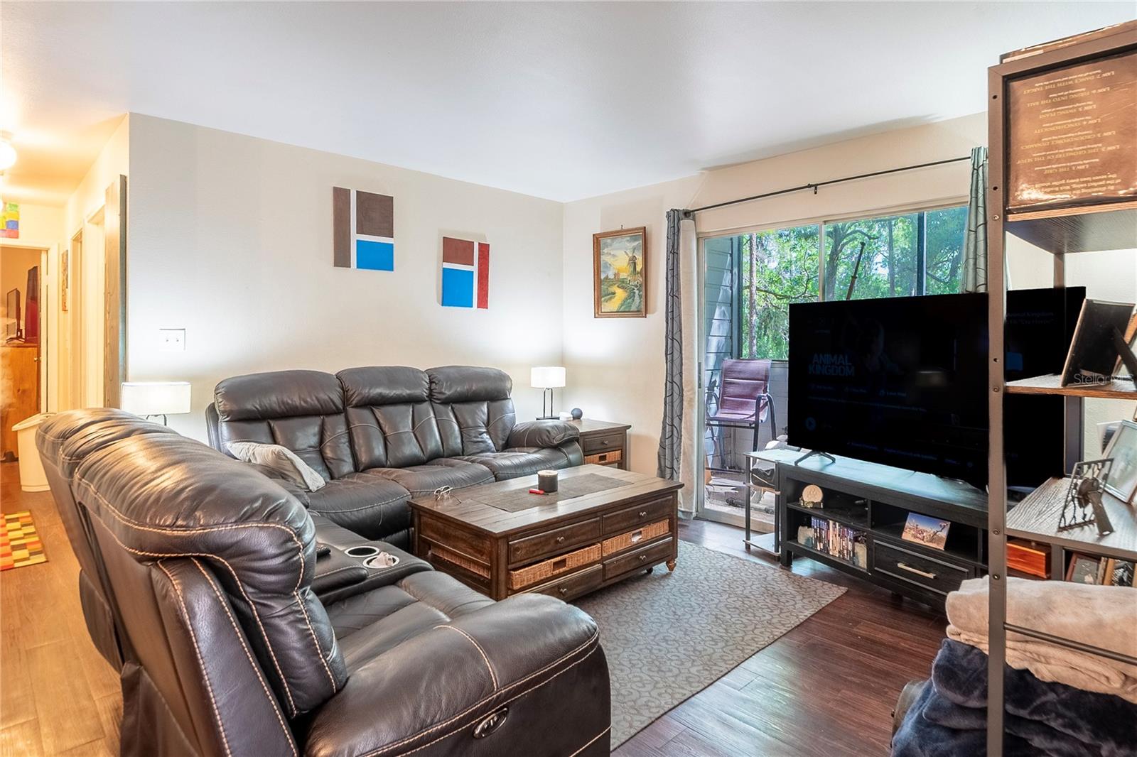 Vinyl floors! Private patio