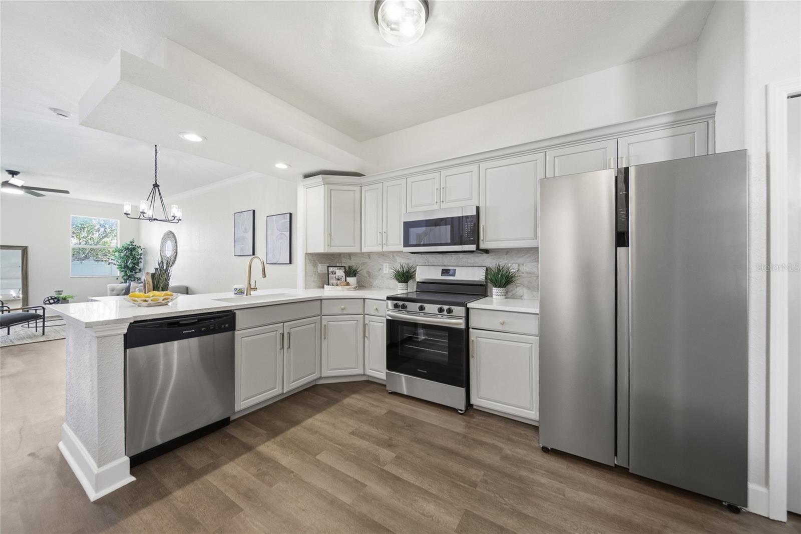Kitchen View from Front Door Entrance