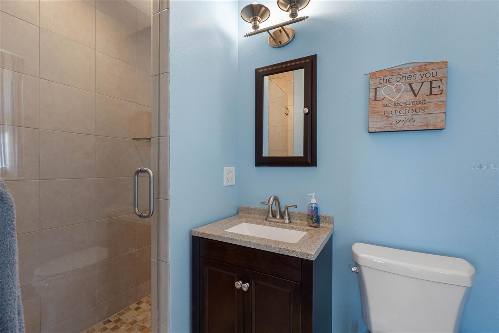 Ensuite bath with walk-in shower.