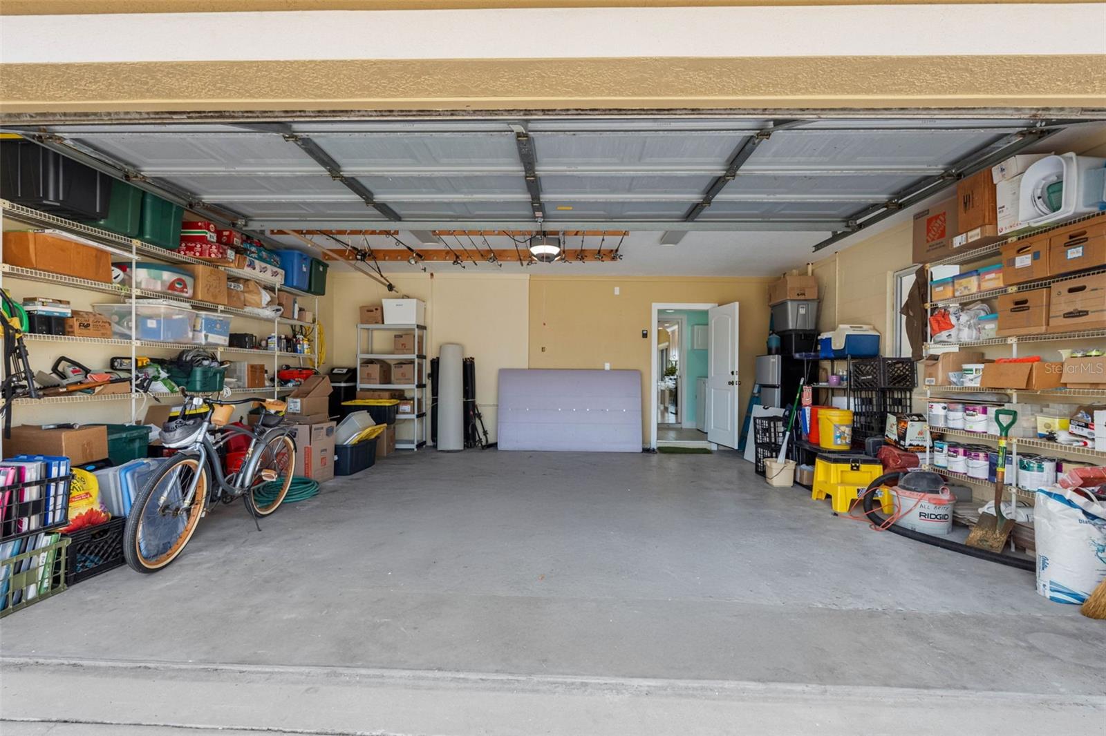 Two-car garage.