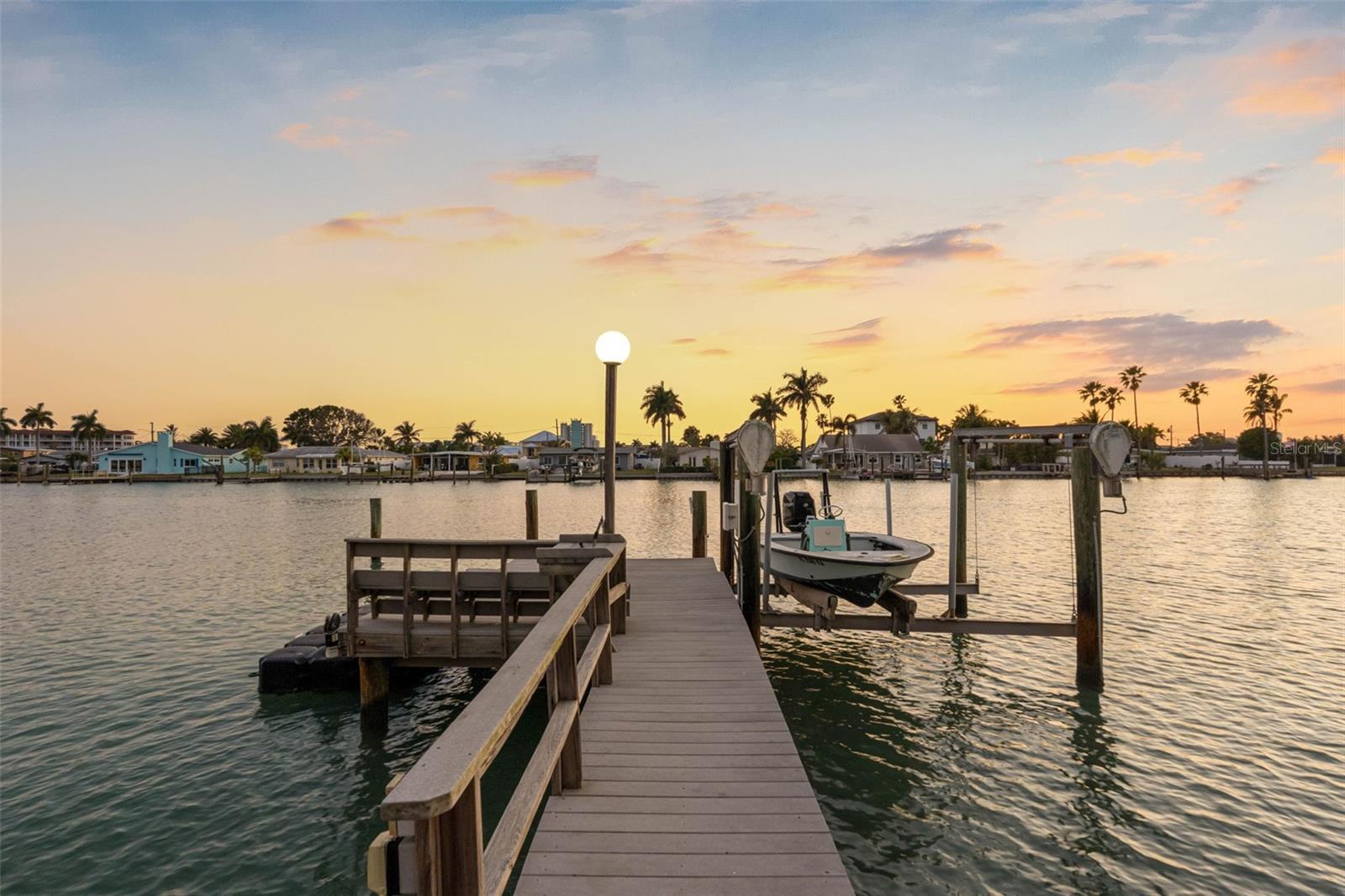 Enjoy sunset from your dock every evening.