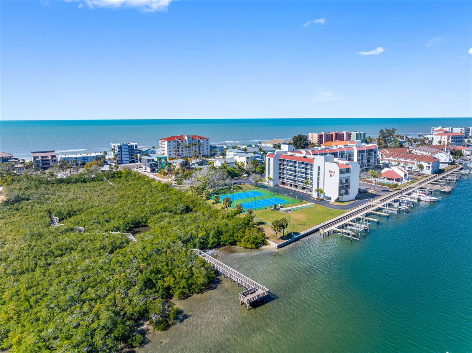 ... Aerial over Vista Bay Looking North West.. The protected Nature area to the left can never be built on..