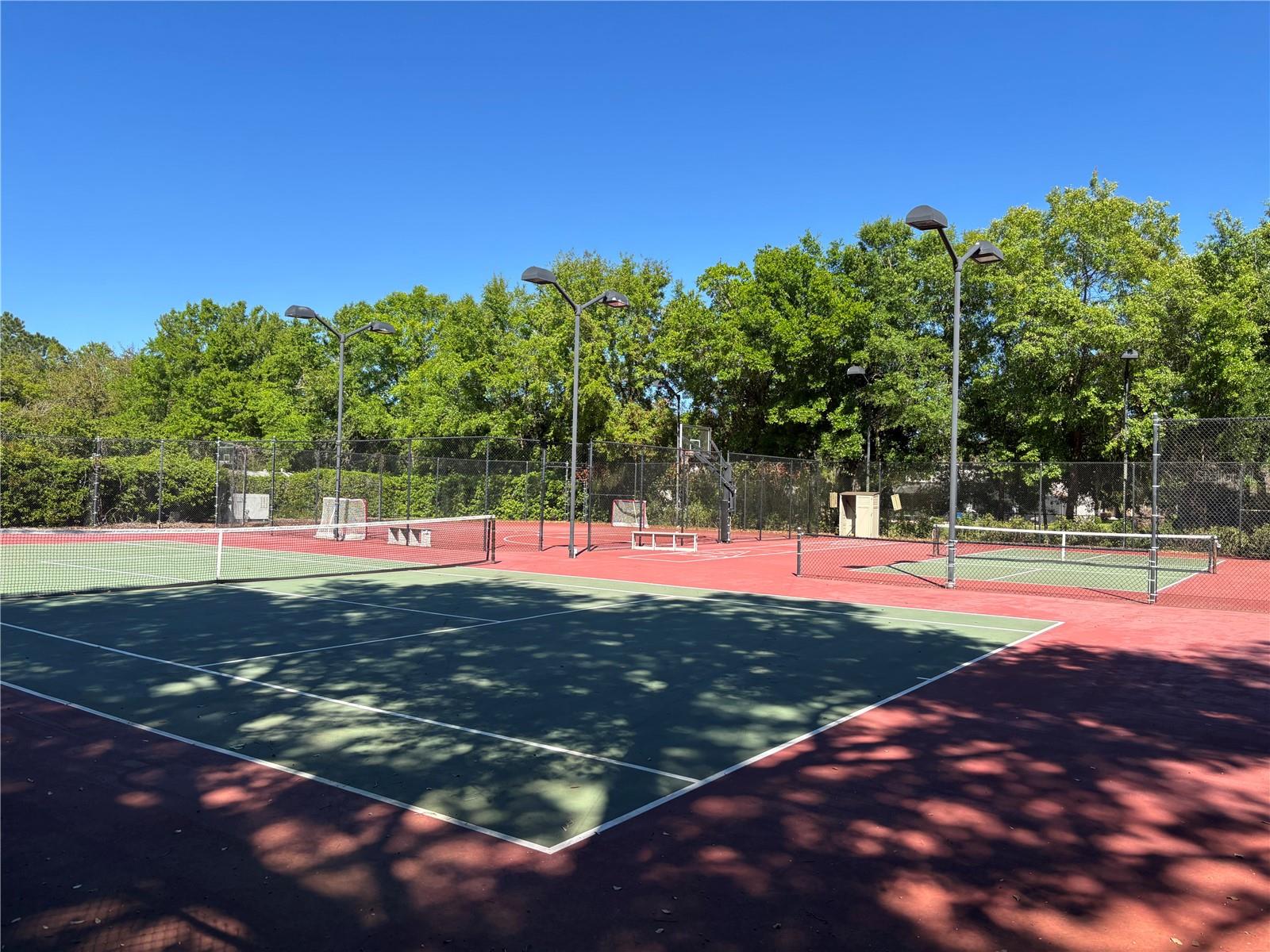 Tennis courts accessible with neighborhood key.