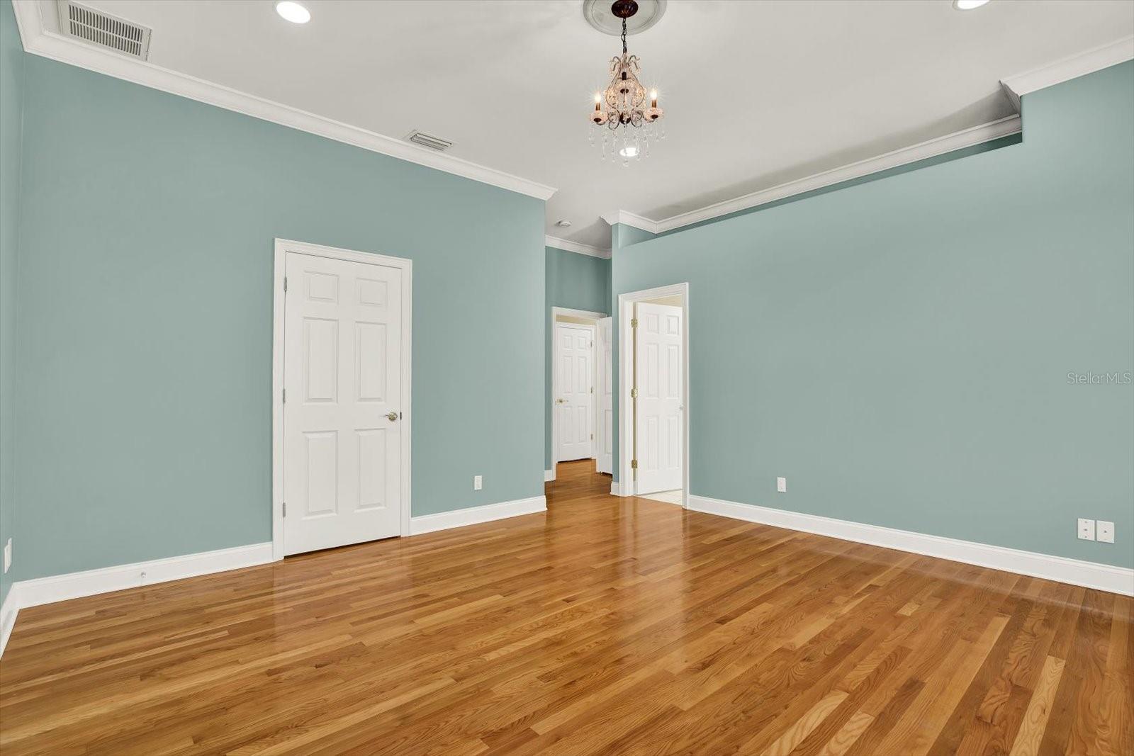 The third bedroom shares a jack and jill bath and includes a walk-in closet.