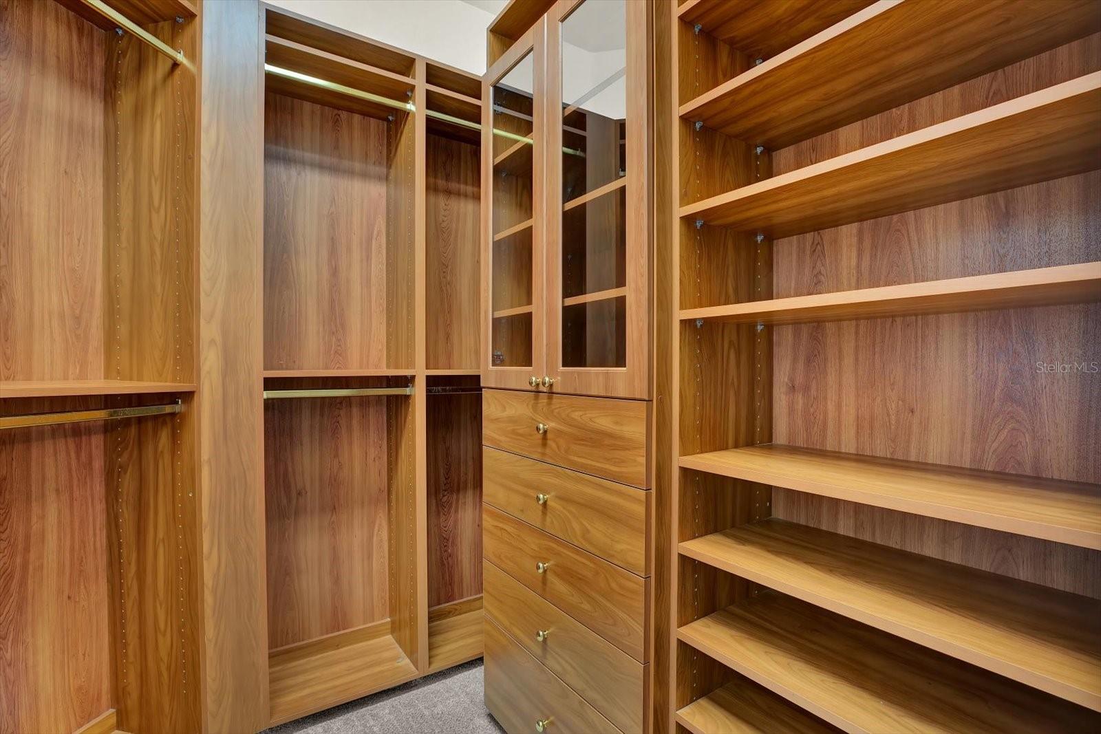 The second of two walk in closets in the primary suite.