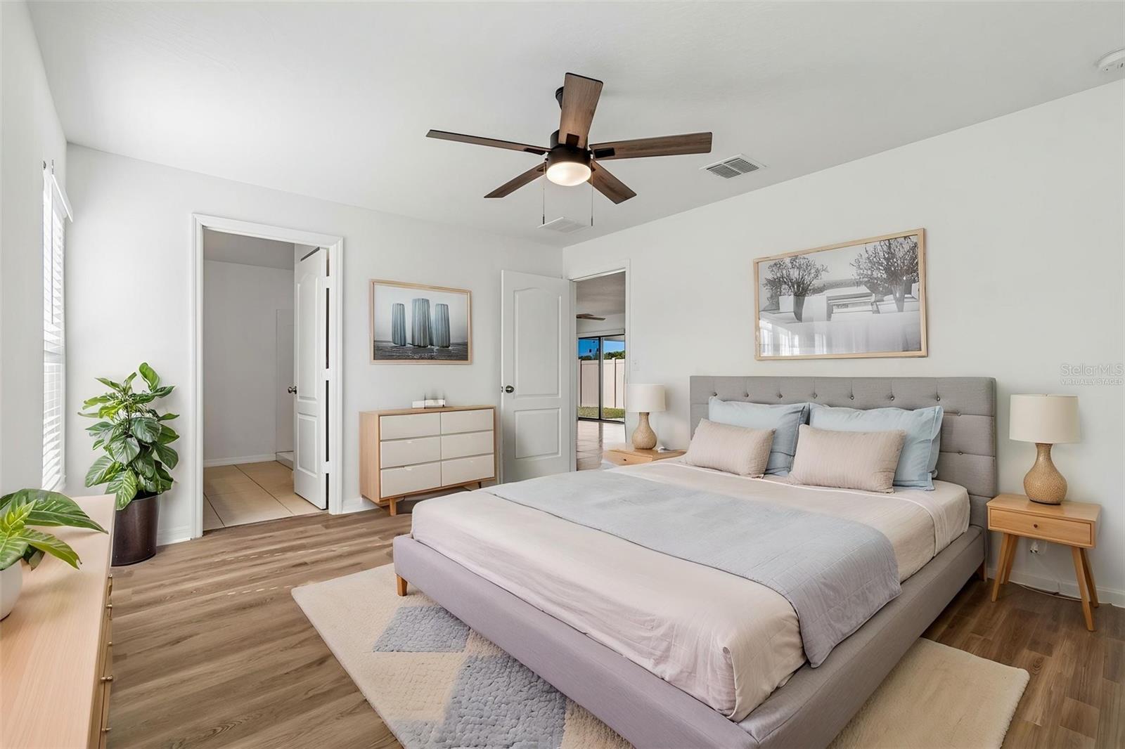 Virtually Staged Primary Bedroom