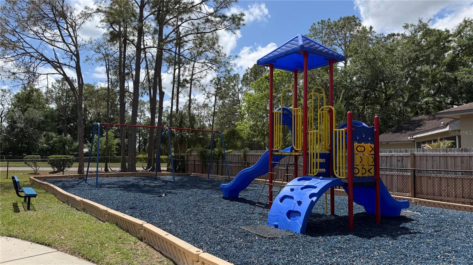 There is a playground just down the road!