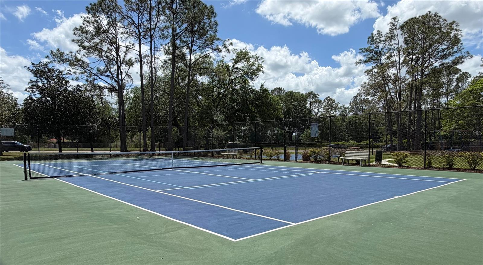 Tennis courts just down the road
