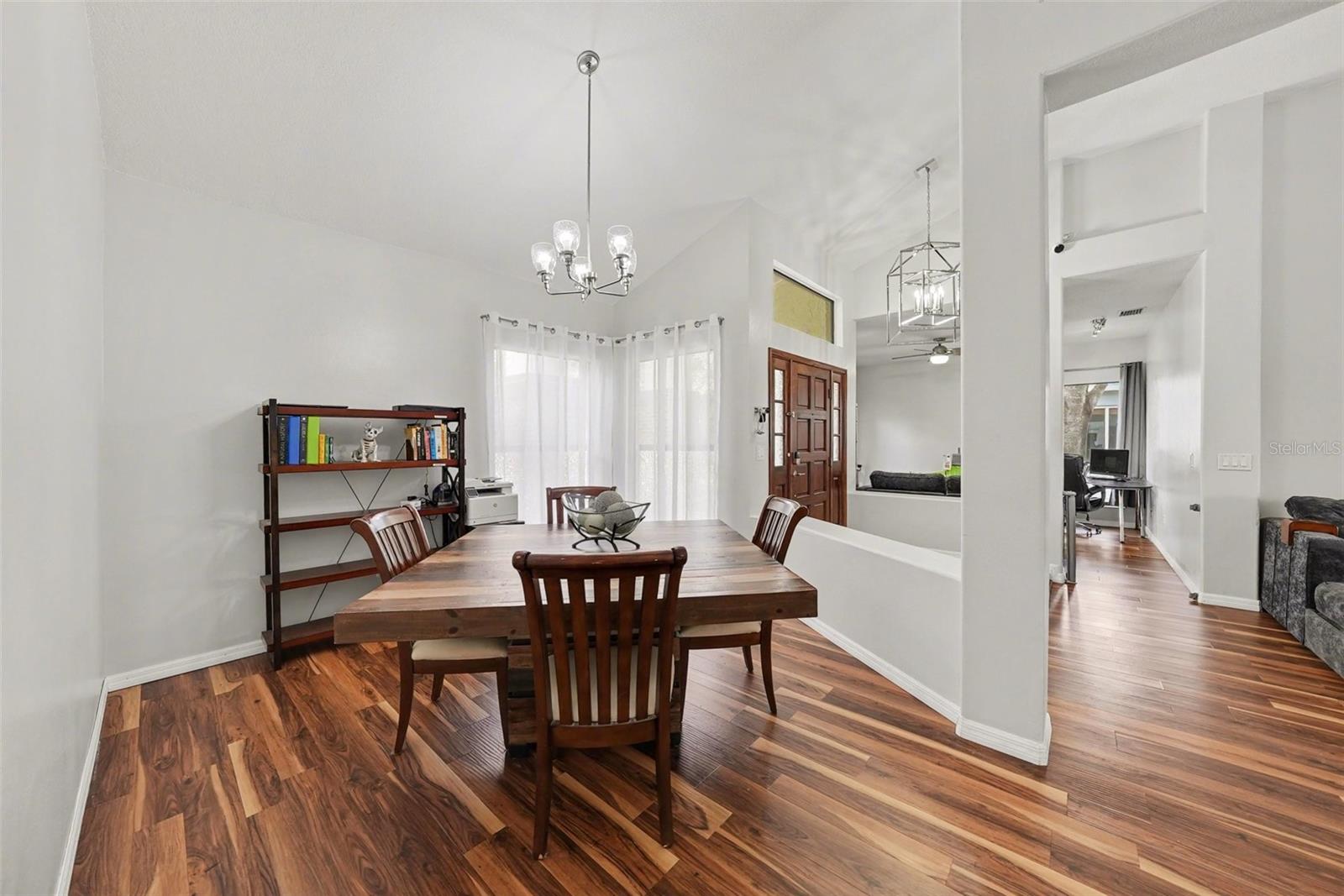 The formal dining room has tons of space for all your entertaining needs.