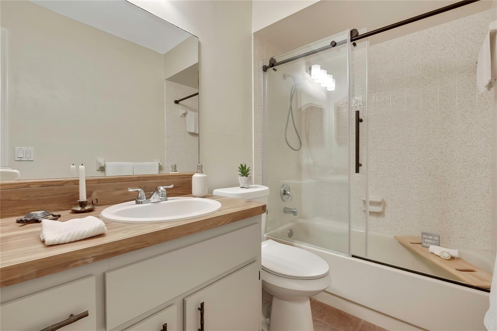 Hall Bath with tub/shower combo