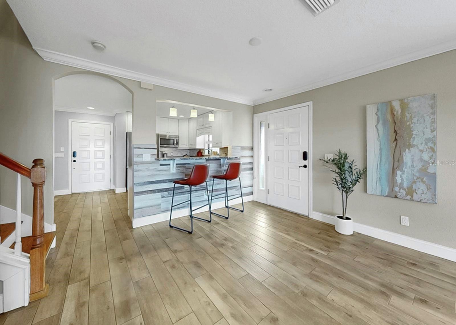 Front Door/Kitchen Bar