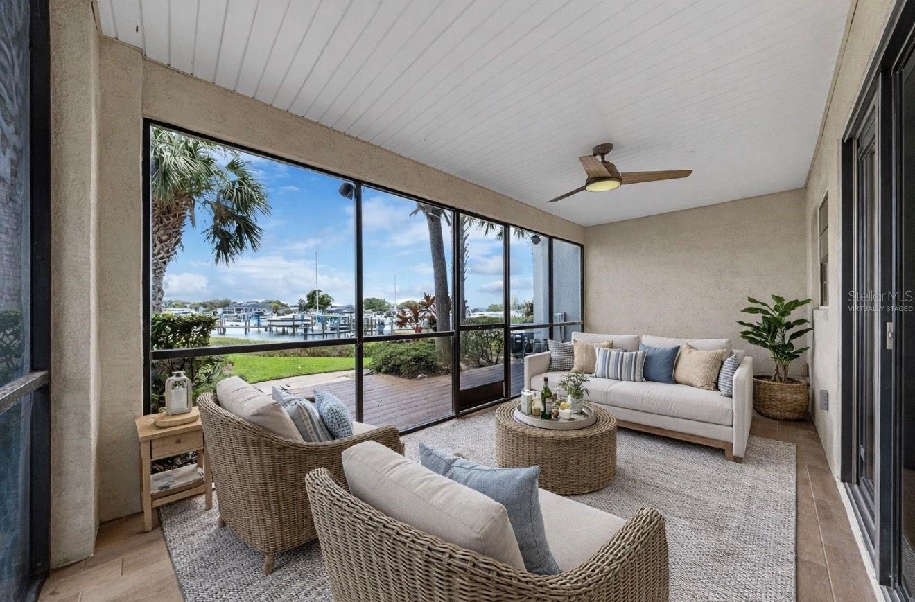 Downstairs Covered Lanai Virtually Staged