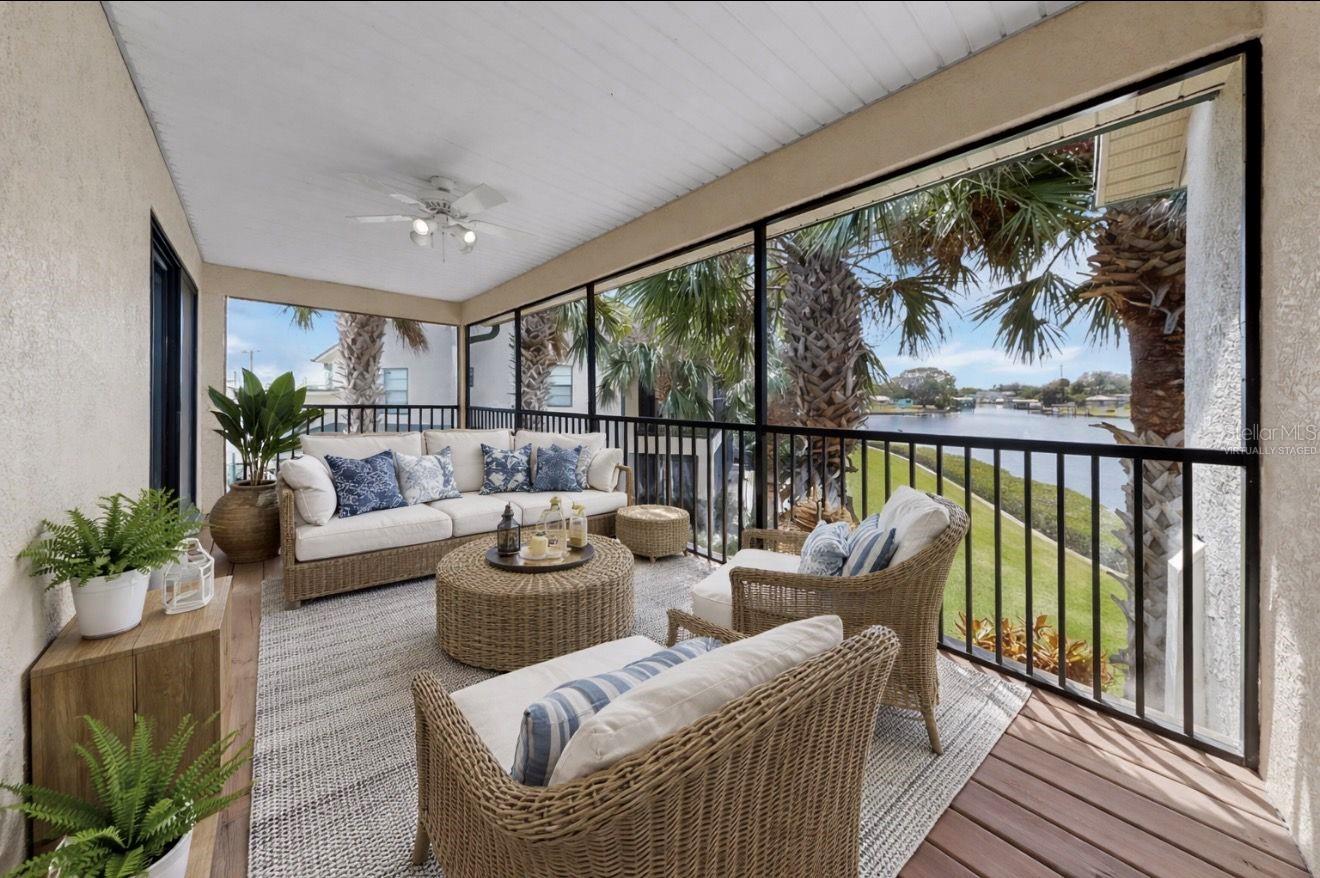 Primary Bedroom Balcony Virtually Staged