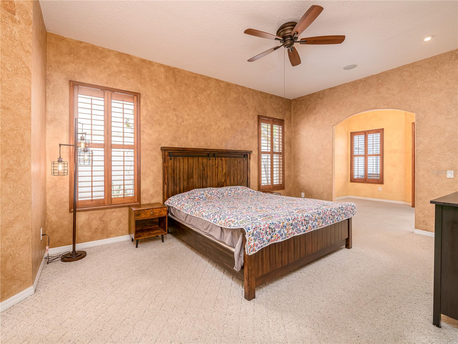 Huge primary bedroom with a sitting room