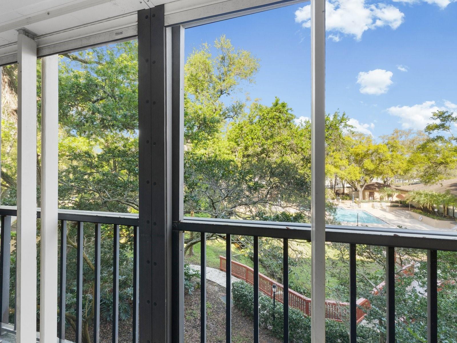 Beautiful views of pool and mature landscaping!