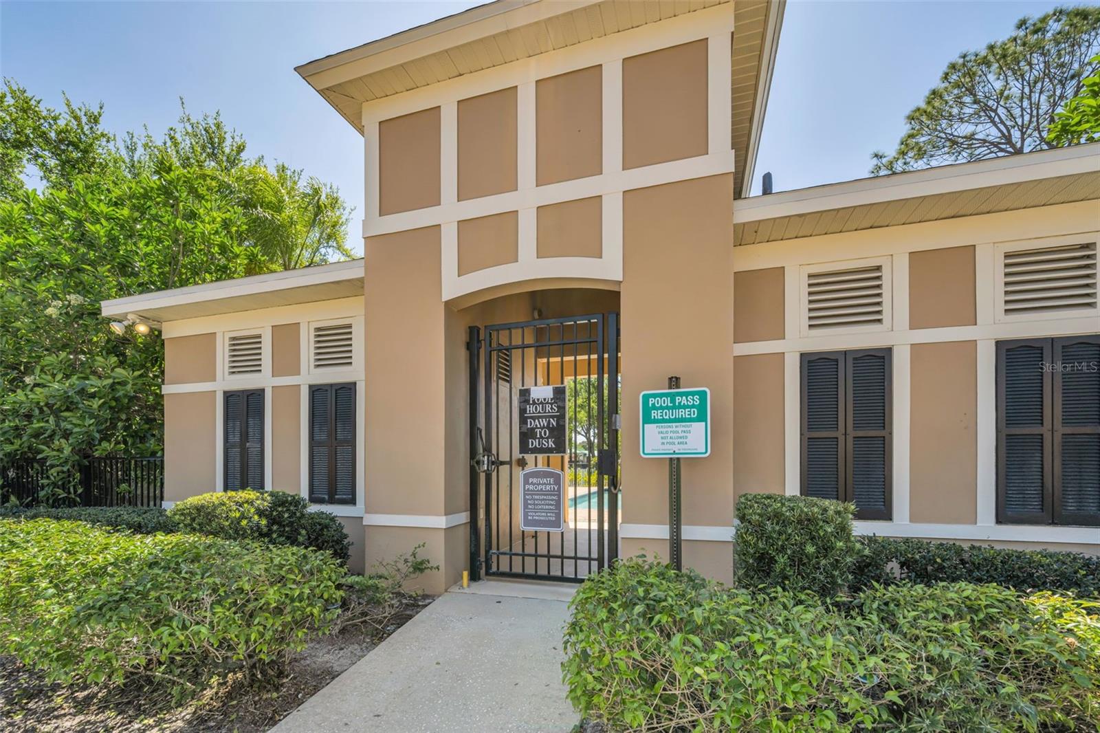 Community Pool Entrance