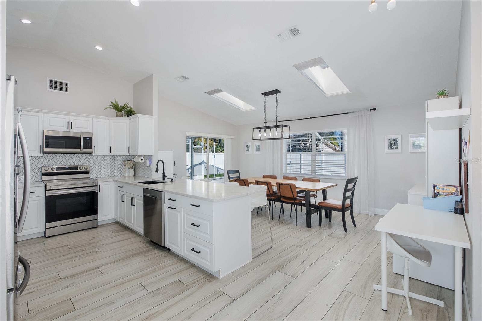 Kitchen overlooking the dining room or family room