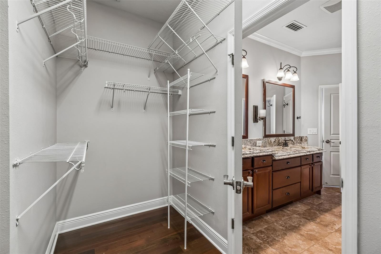 Walk-in closet primary bedroom