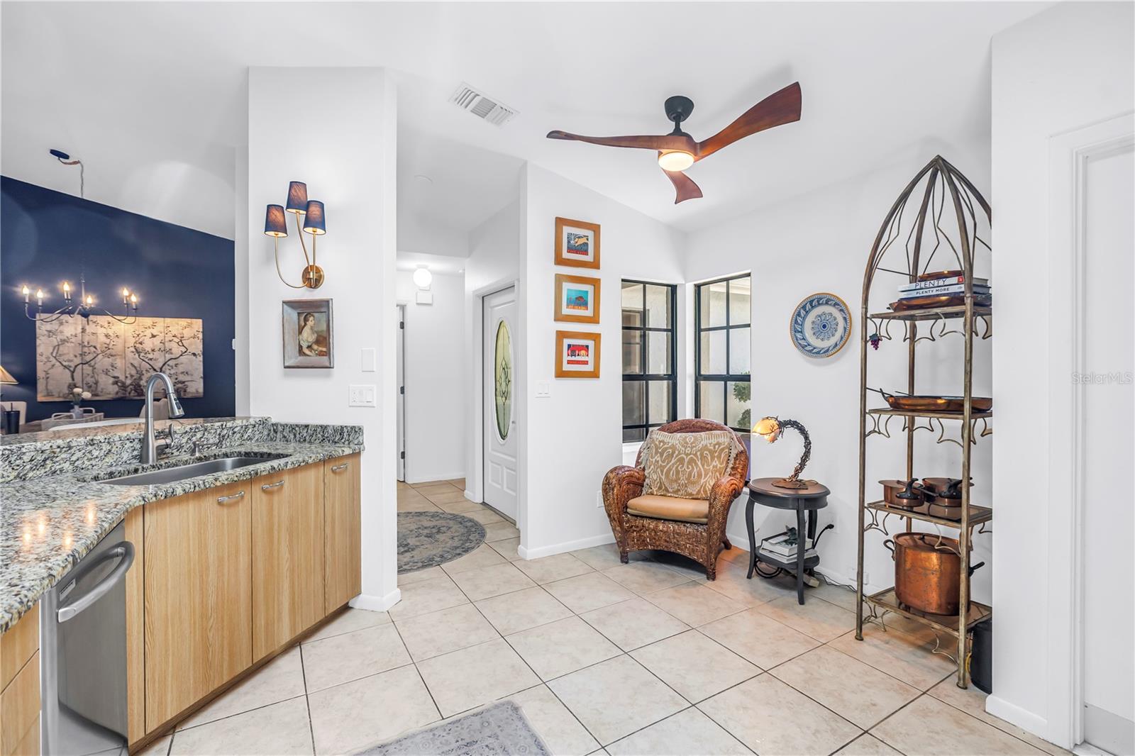 A neighbor and New Friend stops by to appreciate your new space.  or you take a seat, scroll...