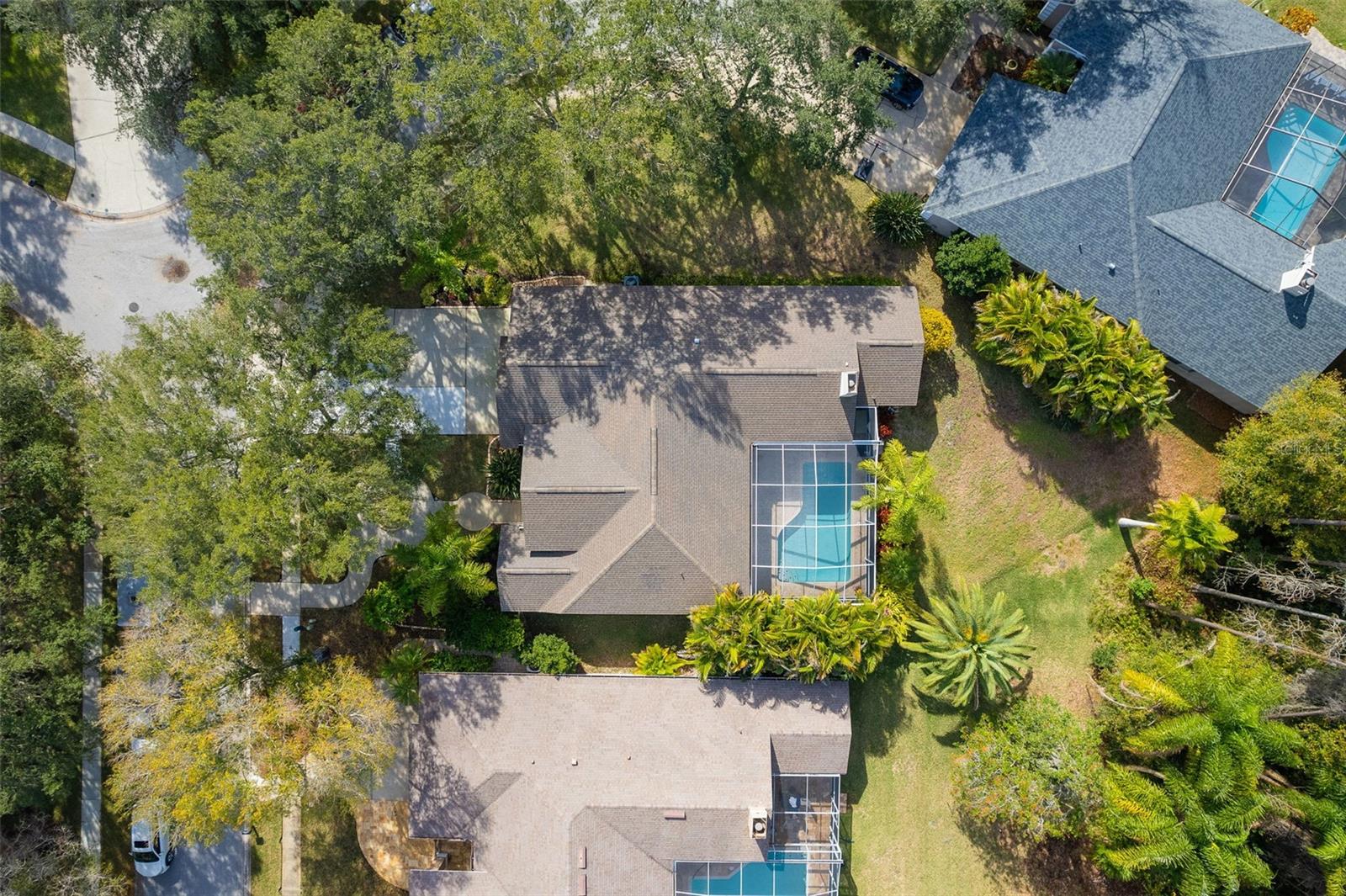 Overhead View of Home with New Roof