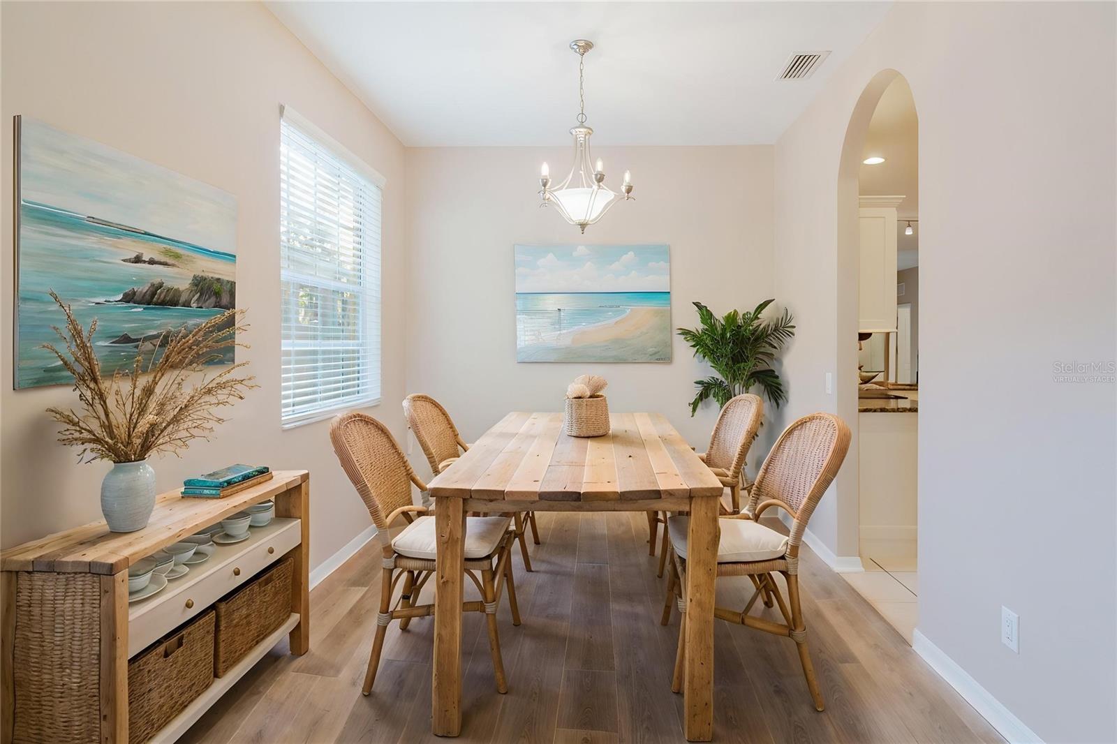 Virtually Staged dining room