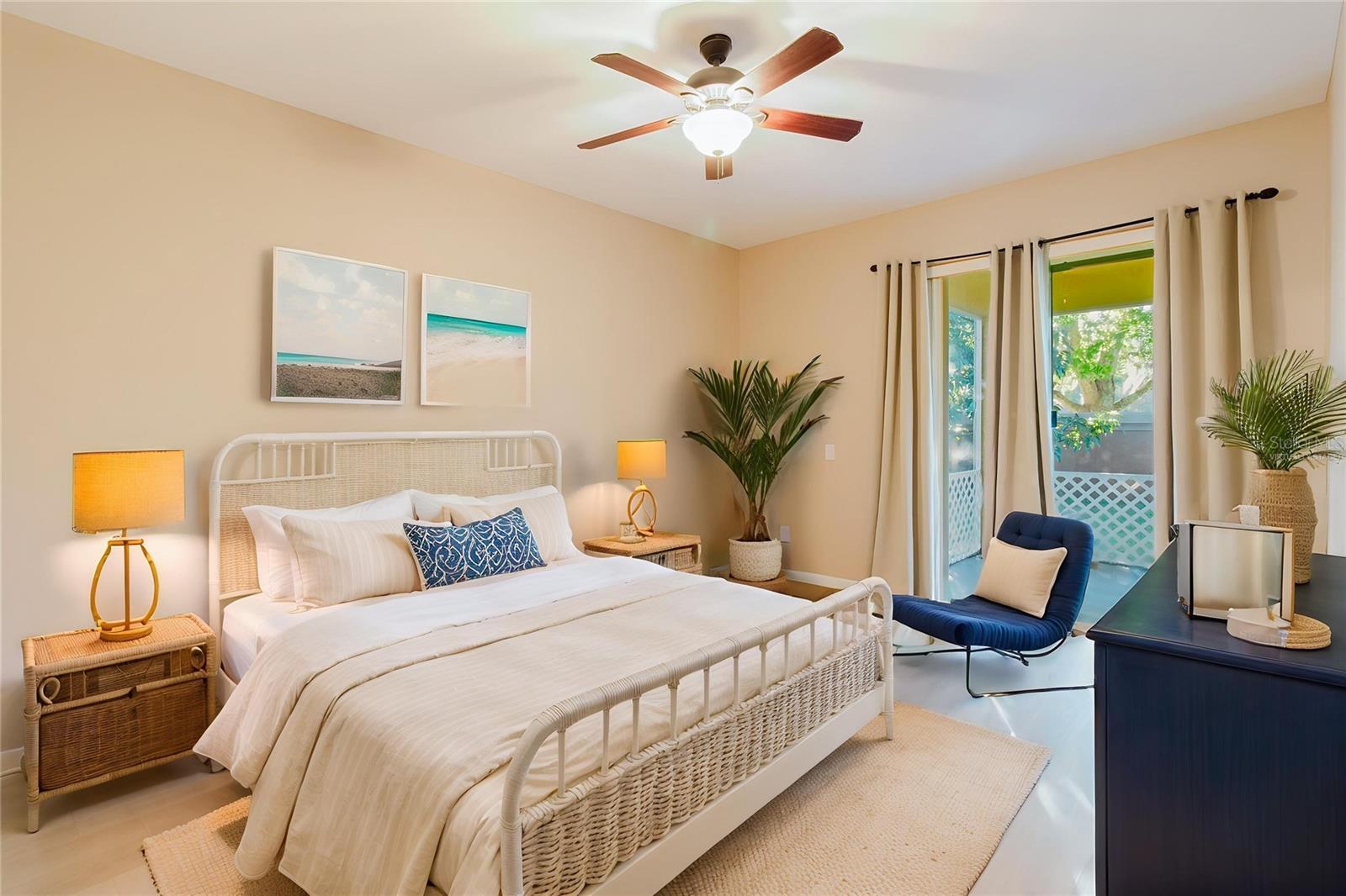 Virtually Staged Master Bedroom