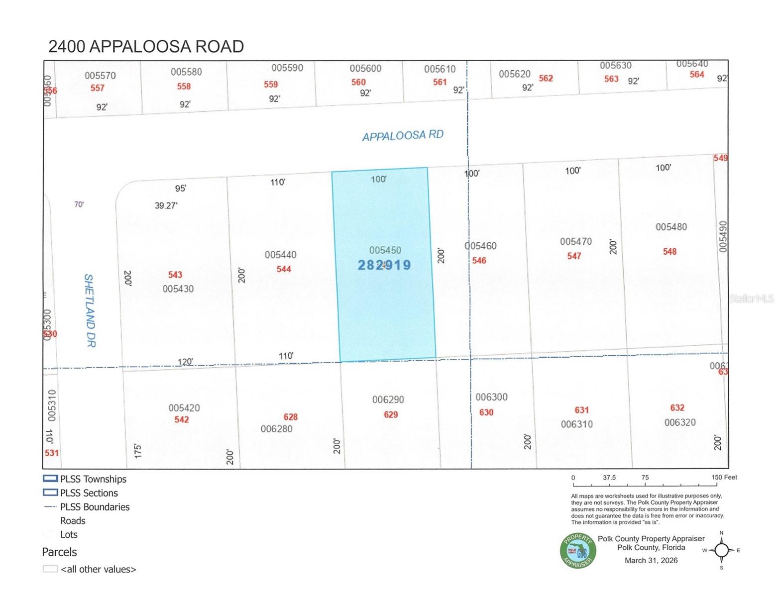 2400 APPALOOSA RD, LAKE WALES, FL, 33898