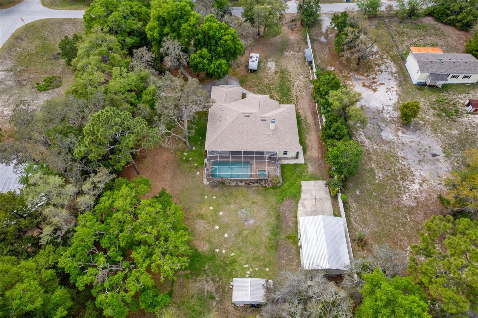 Ariel View of the back of the Property