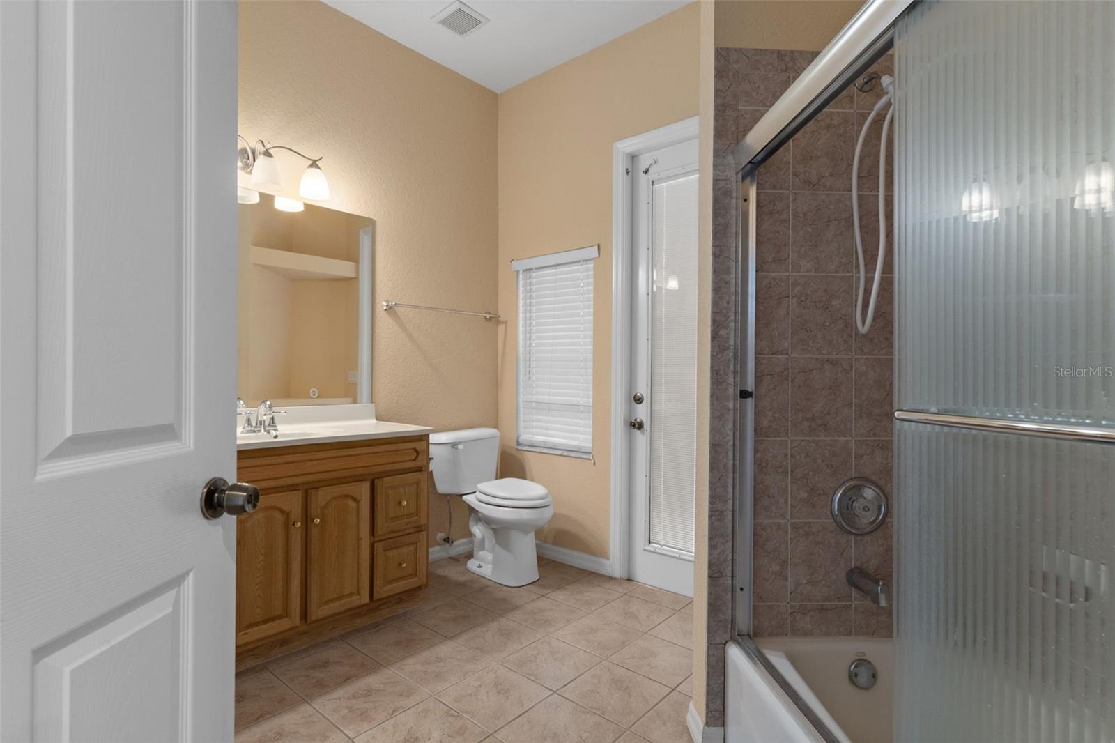 This is the Pool Bathroom which has a door to Bedroom Two