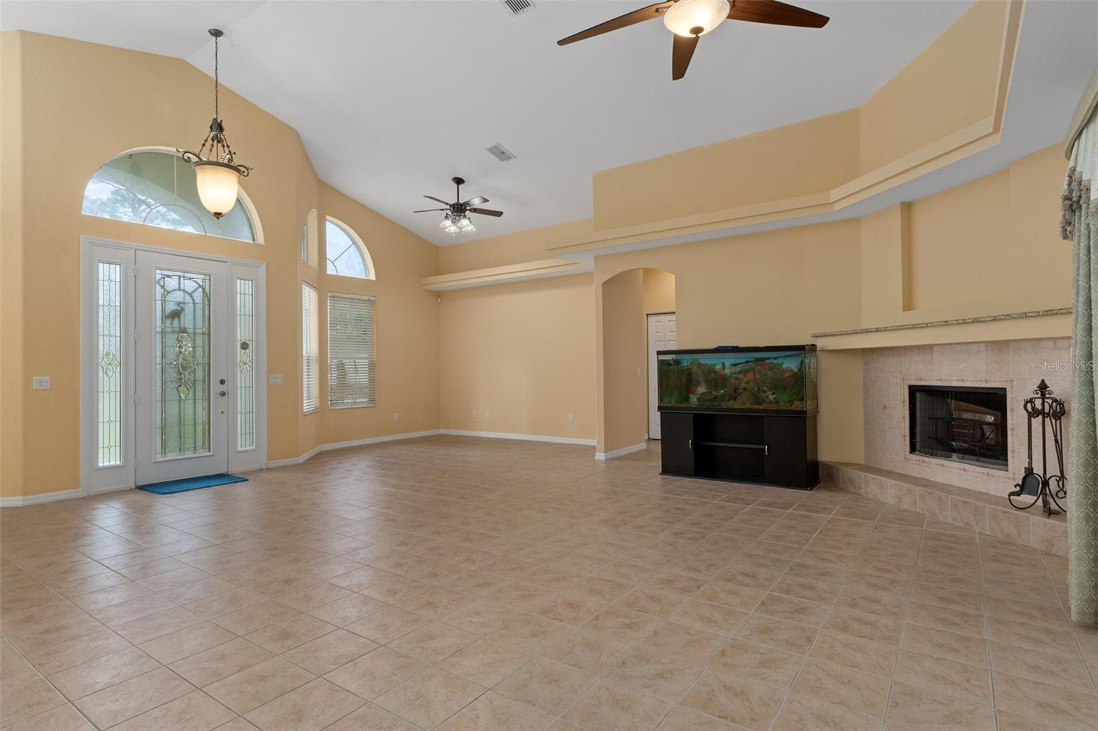 There is an Amazing  Built-In Wood Burning Fireplace in the Great Room