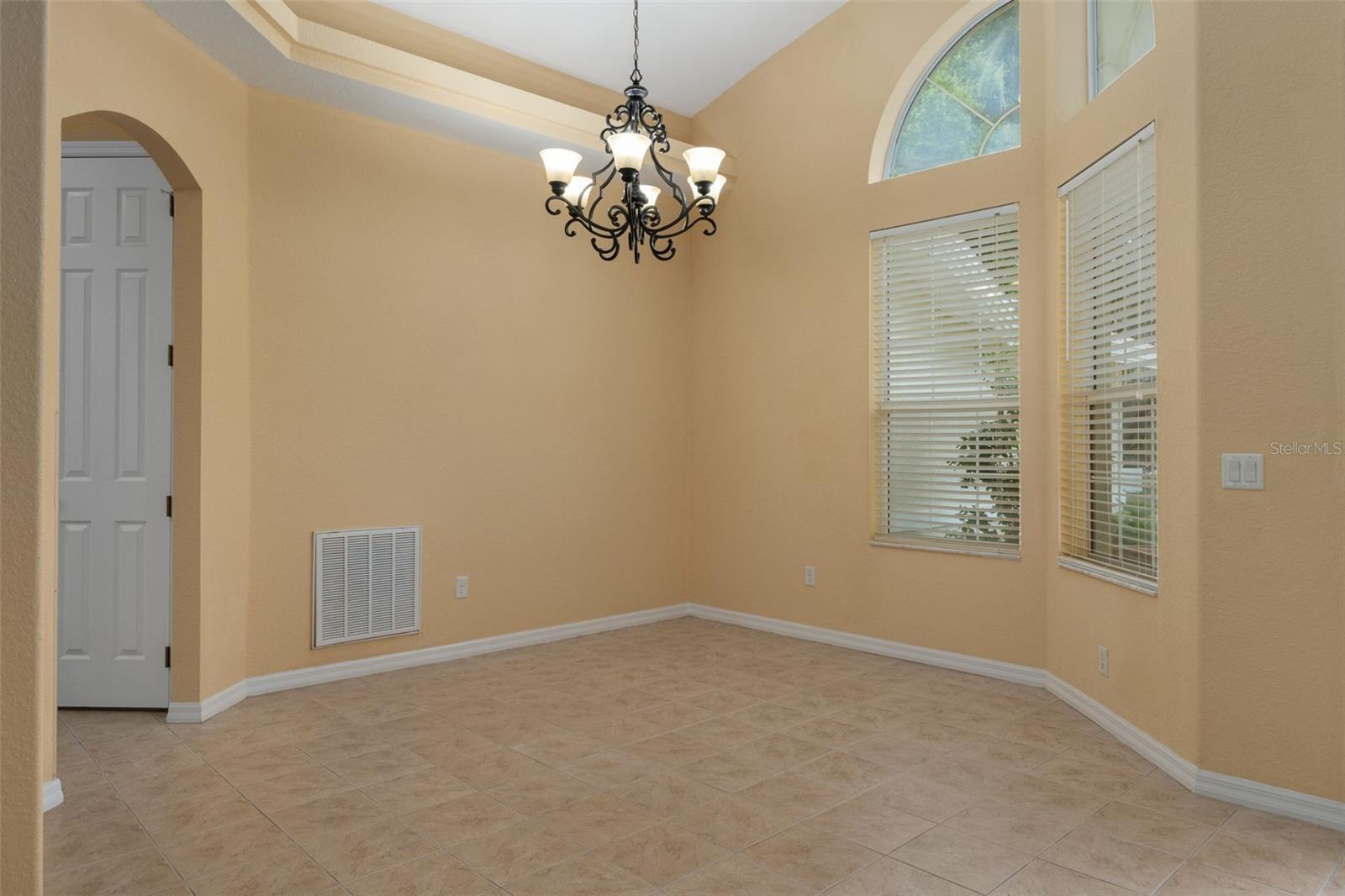 Dining Room with a Gorgeous Chandelier