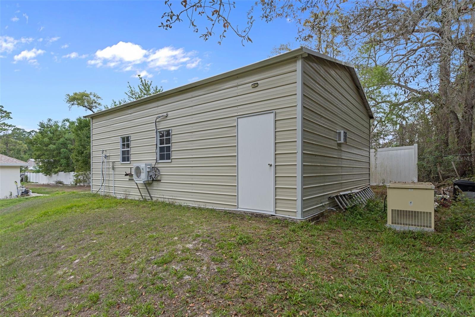 This 24 X 34 Metl Building was added in 2019 and has A/C and a driveway