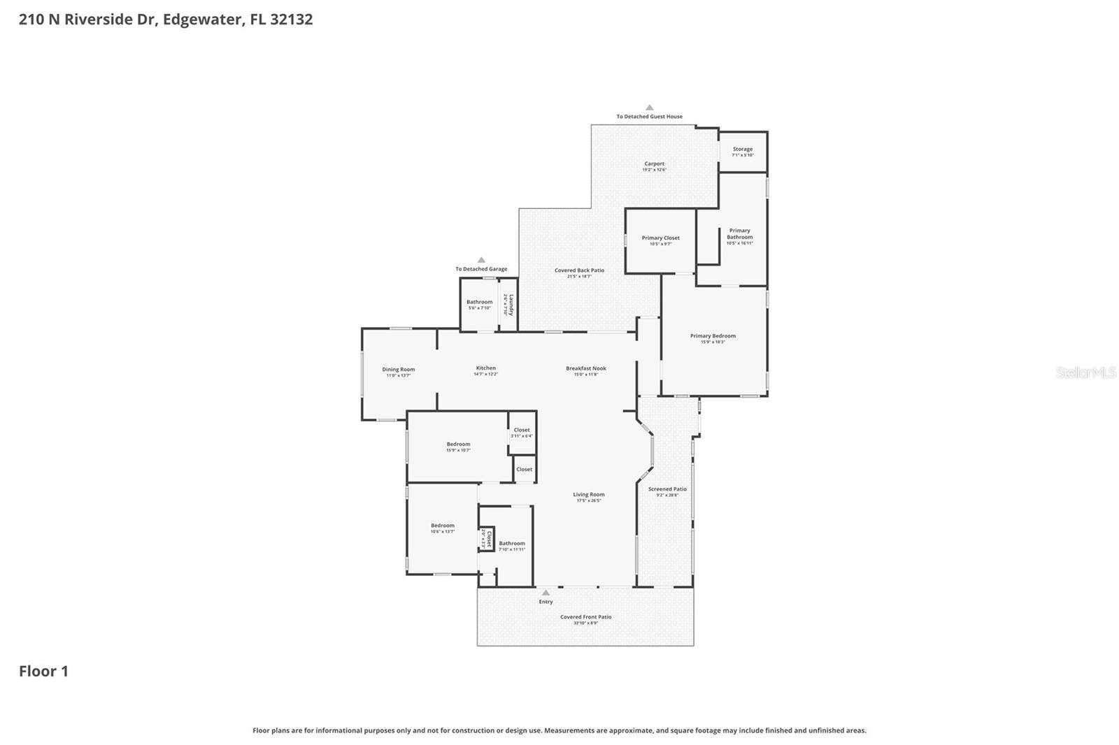 210 N RIVERSIDE DR, EDGEWATER, FL, 32132