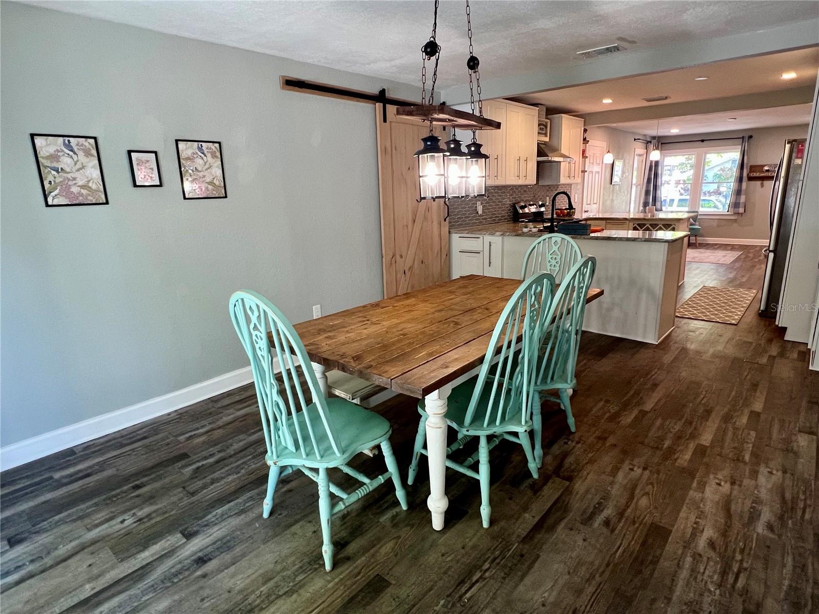 A large dining area for nightly dinners or larger gatherings