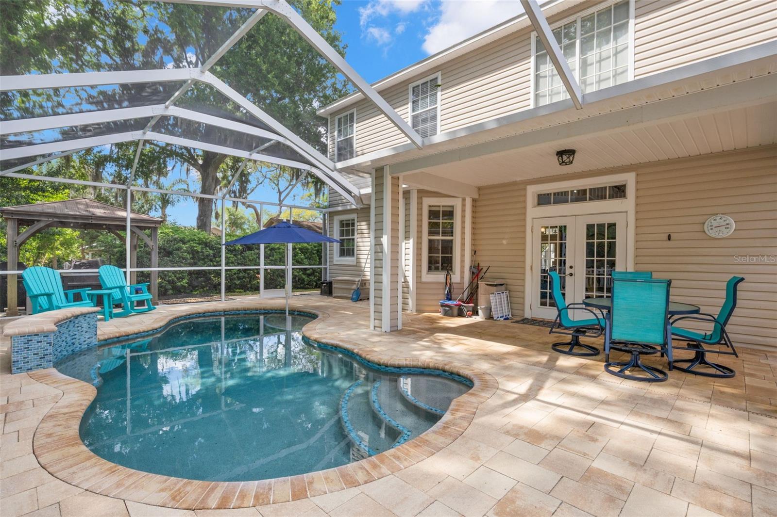 The lanai features a covered patio.