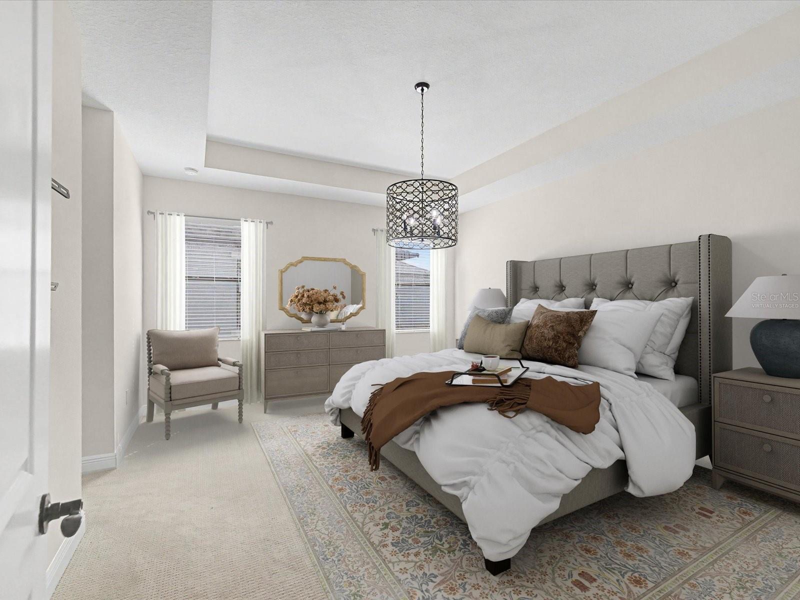 Primary Bedroom Virtually Staged