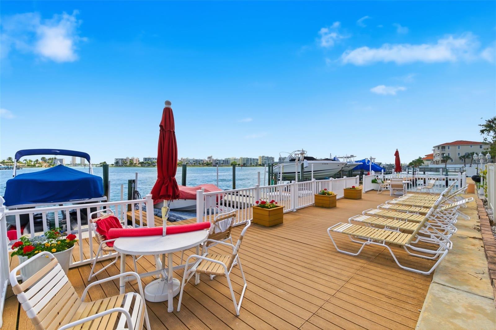 Nice sundeck for those wanting to get some vitamin D.  Also a great place for socializing