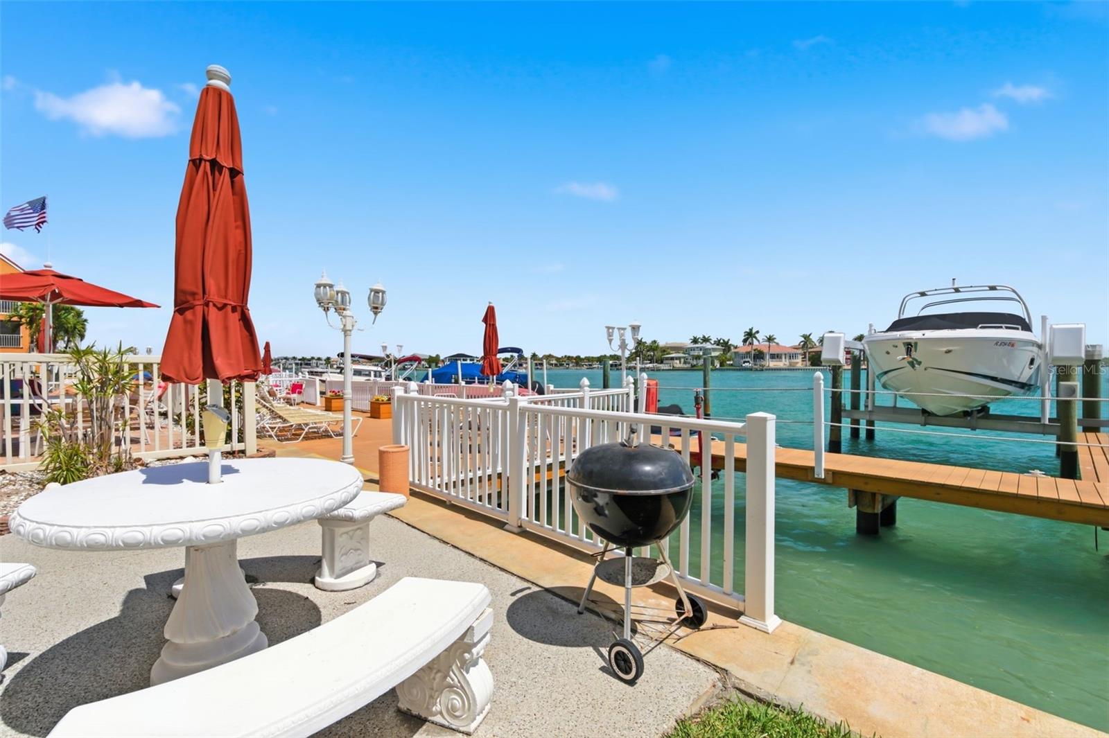 A barbeque grill for those using the sundecks and pool