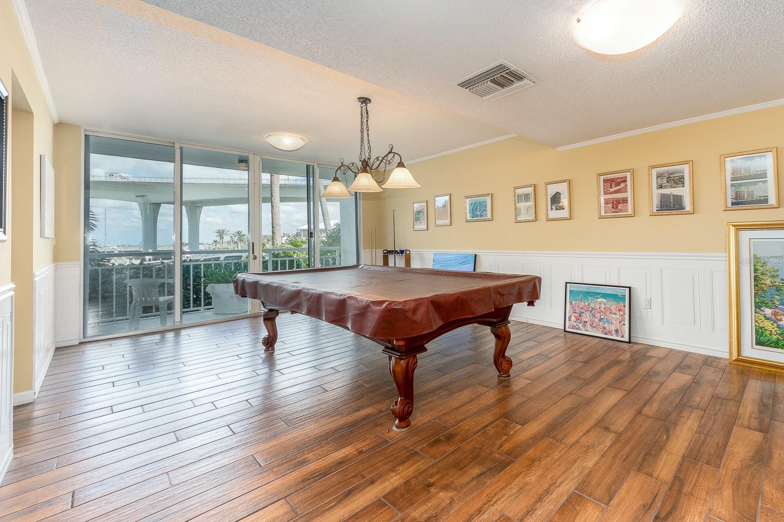 Billiards in the recreation room