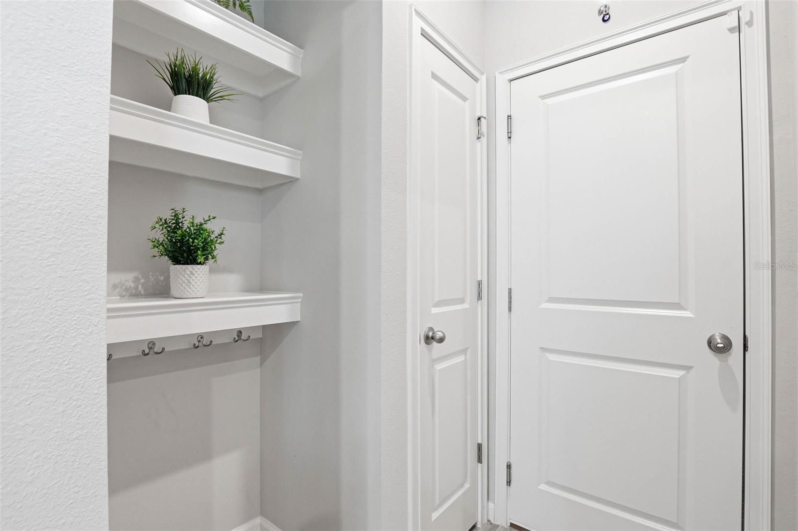 Built-in Mud Area/Garage Door