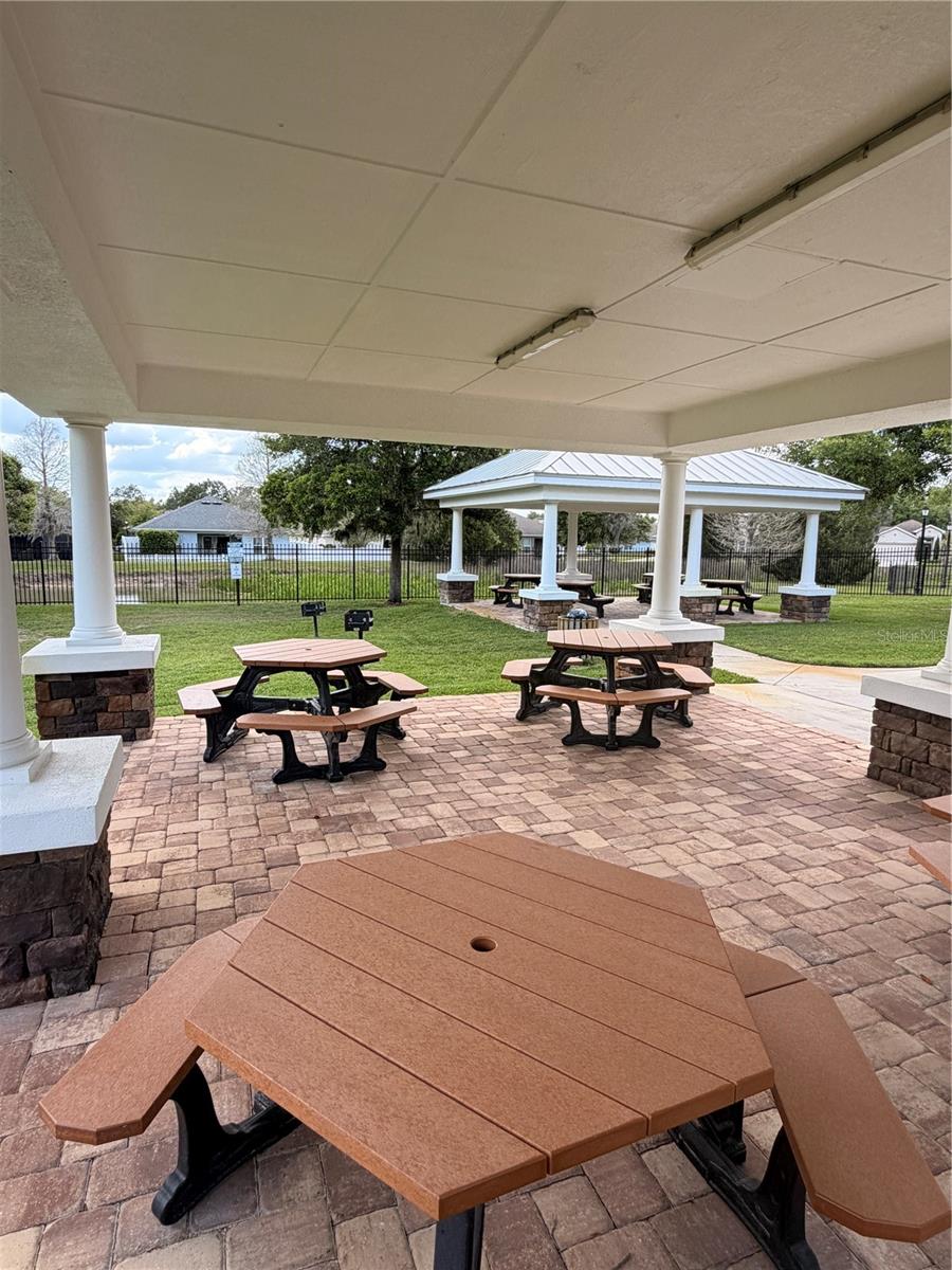 Imagine having this just steps from home ??Covered picnic areas perfect for family time, get-togethers, and making memories.