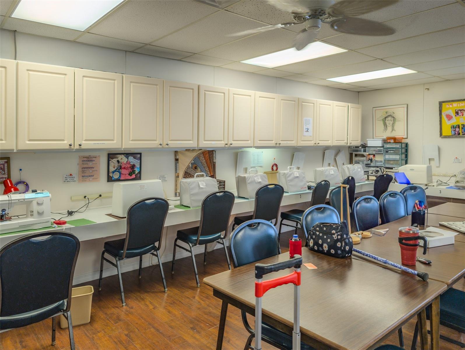 Amazing sewing room for residents