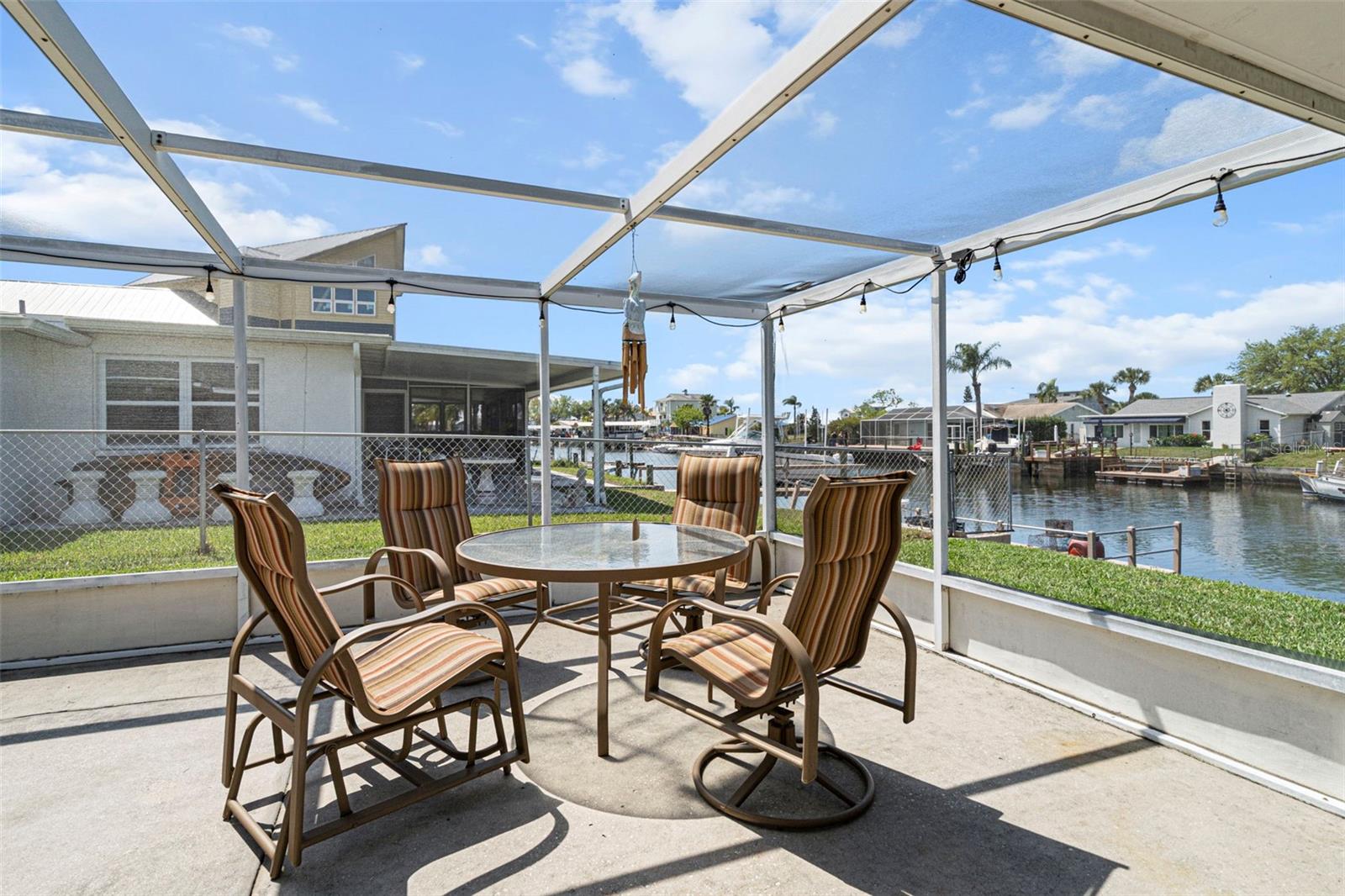 Spacious Screened Lanai Overlooking Canal
