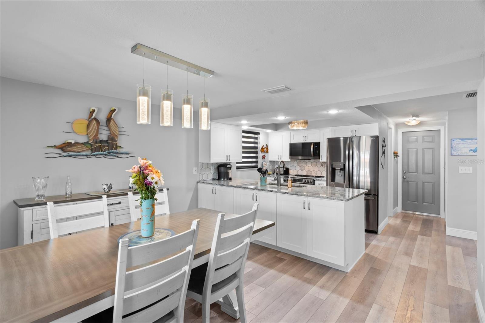 Kitchen/Dining Room Combo with NEW Flooring