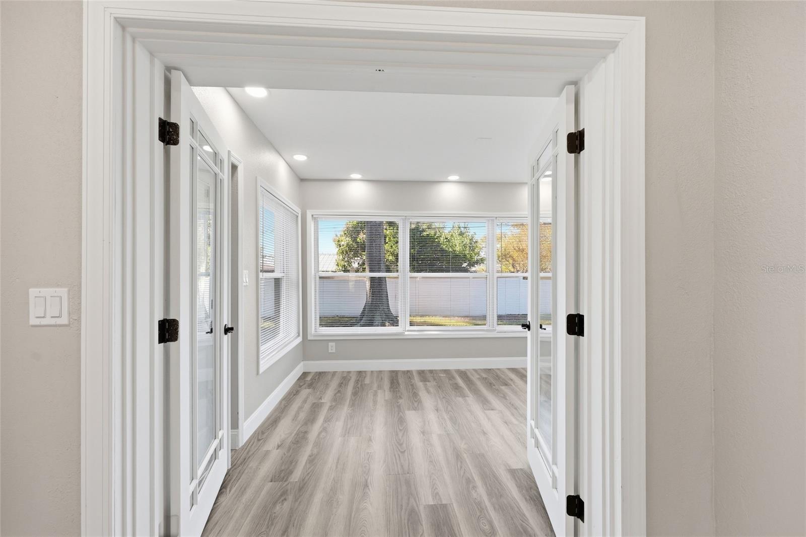 French doors to Patio