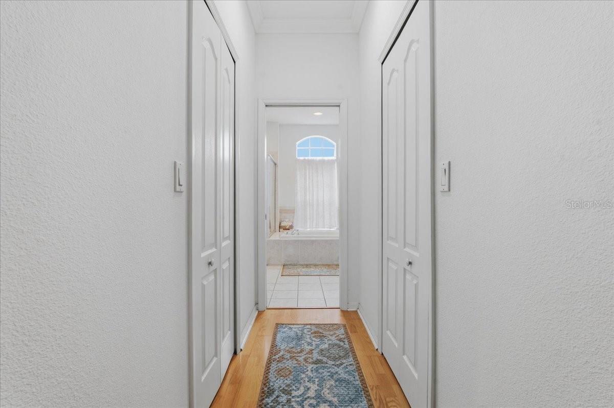 Hallway leading to the Primary Bathroom