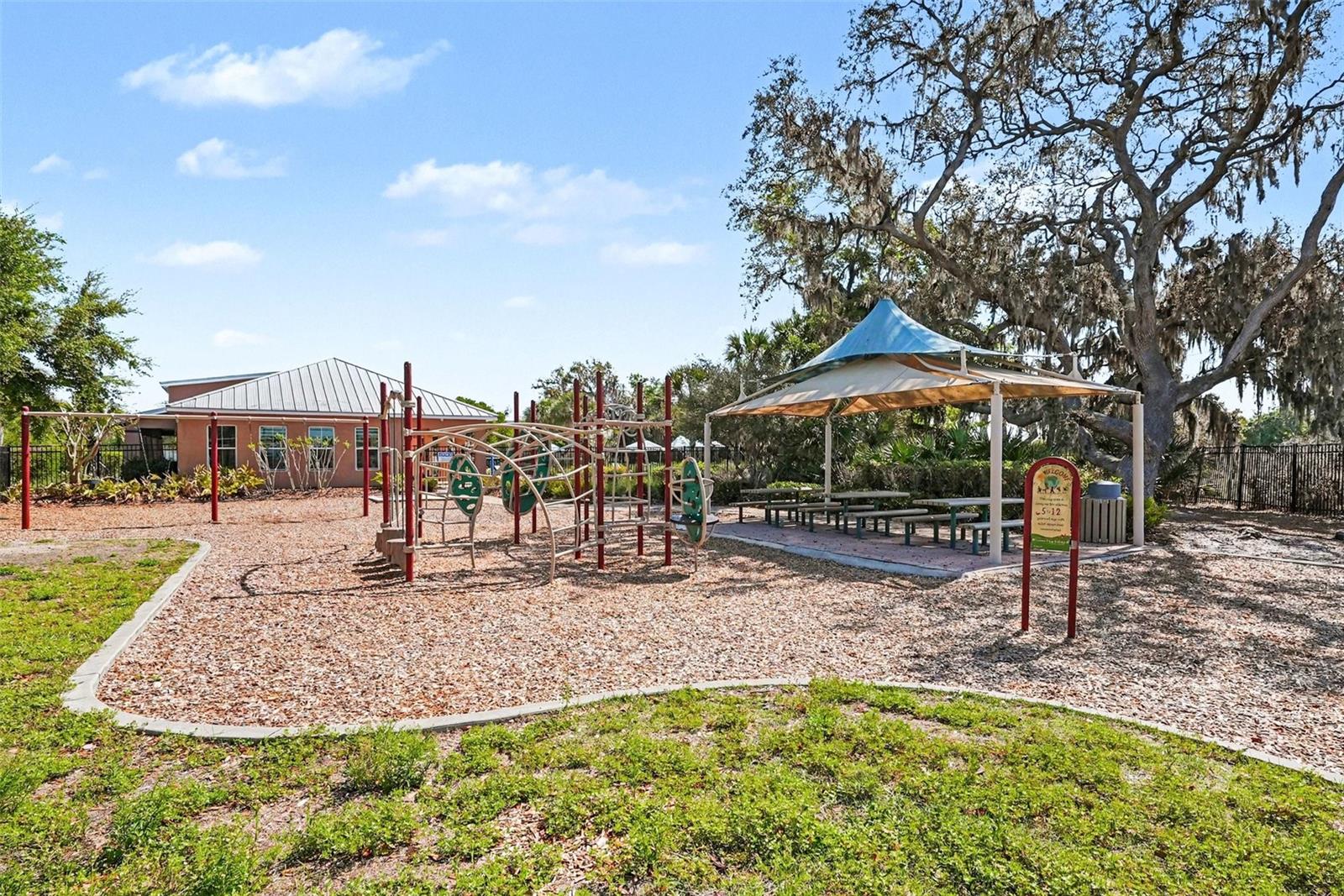 The Community Park has amazing playground equipment and picnic tables for hosting outside gatherings.